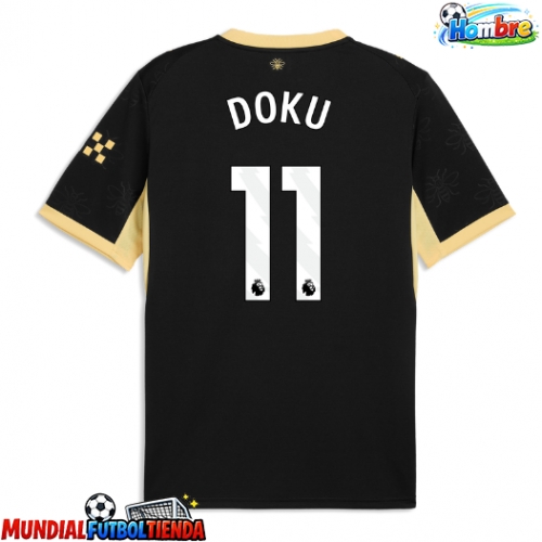Camiseta Manchester City Jeremy Doku #11 Segunda Equipación Replica 2026-27 mangas cortas